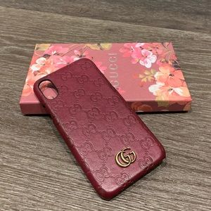 IPhone X Leather Gucci Case